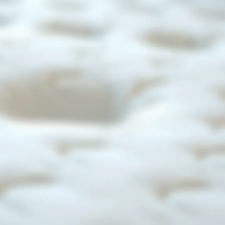 Close-up of mattress pad texture