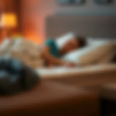 Person comfortably resting on a mattress pad