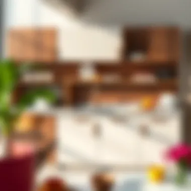 Stylish base cabinet showcasing various materials and finishes