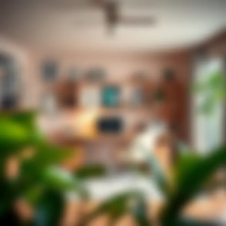 Efficient Home Office Design Organized home office with a focus on efficient desk use.