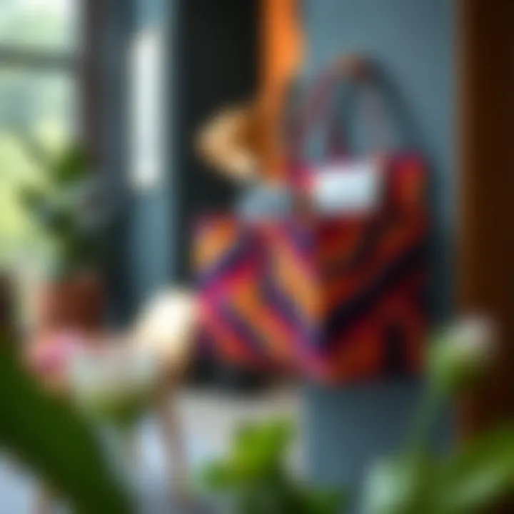 Vibrant Fabric Wall Pouch Stylish fabric wall pouch with vibrant colors