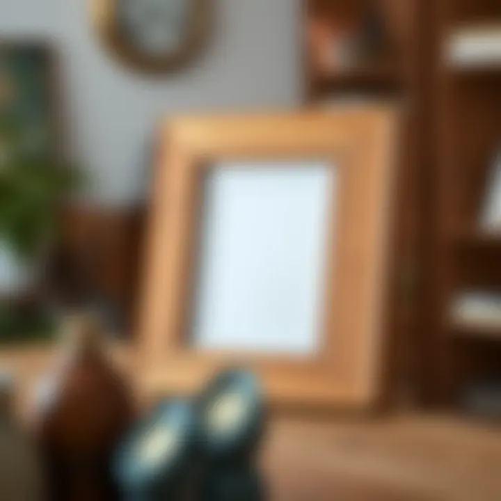 Artisan-crafted wooden 5x7 frame showcasing detailed craftsmanship
