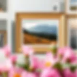 Elegant 5x7 Frame with Scenic Landscape Elegant 5x7 picture frame displaying a scenic landscape