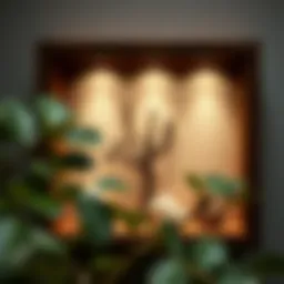 Elegant shadow box showcasing natural elements