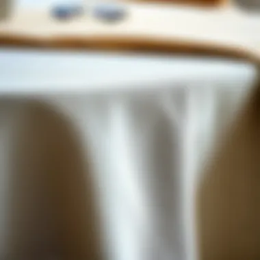 Close-up of various fabric textures suitable for an 80 inch round table cloth