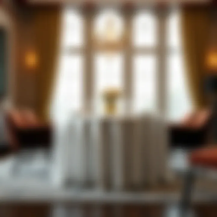 Stylish dining setup featuring an 80 inch round table cloth in a formal setting