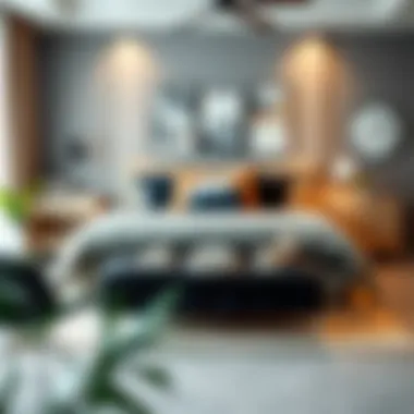 Chic high storage ottoman enhancing bedroom decor