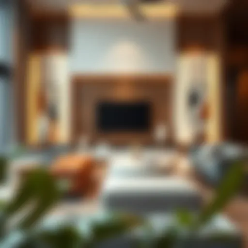 Modern Living Room with High Storage Ottoman Elegant high storage ottoman in a modern living room setting