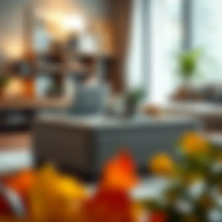 Functional high storage ottoman used as a coffee table