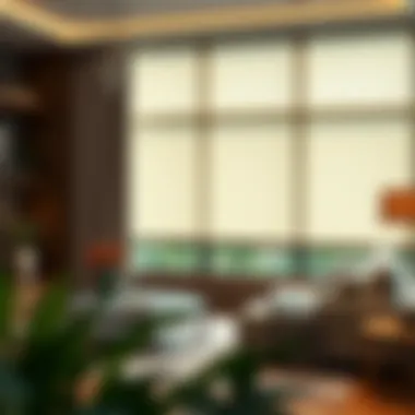 Innovative applications of paper window covers in a stylish living room