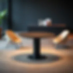 Sleek modern card table with minimalist design