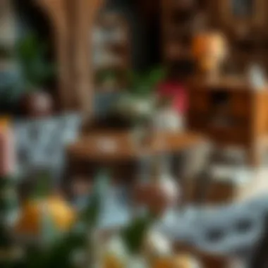 Cozy Vintage Card Table Setting Vintage wooden card table set in a cozy living room