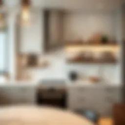 Elegant marble tile board option for kitchen backsplash