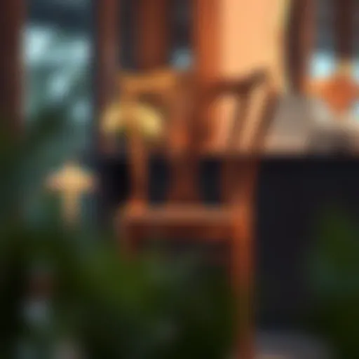 Elegant wooden dining chair with intricate detailing