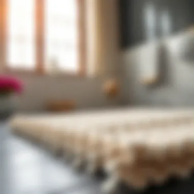 Luxurious towel type bath mat showcasing absorbent texture