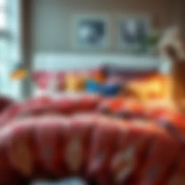 Variety of twin comforter duvet styles displayed on a bed