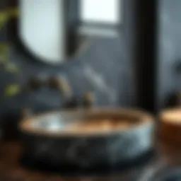 Sophisticated soapstone sink showcasing unique veining and texture