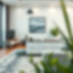 Stylish plastic 3 drawer set in a modern living room