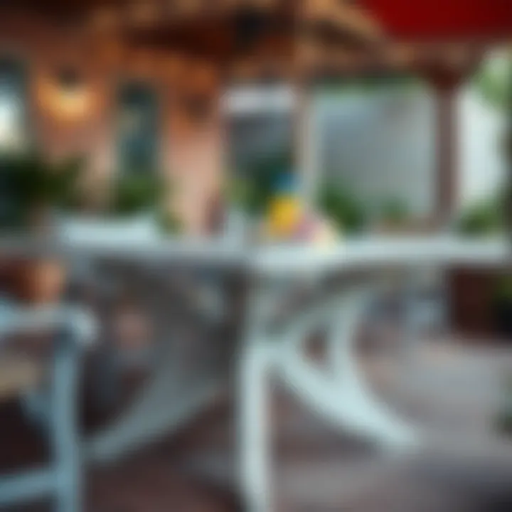 Caring for Your Vinyl Outdoor Table Maintenance of vinyl table with cleaning supplies