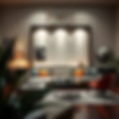 An interior setting featuring an XL shadow box frame as a focal point