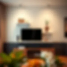 Elegant floating shelf showcasing decorative items