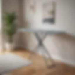 Elegant fold-in-half ironing board set against a stylish backdrop
