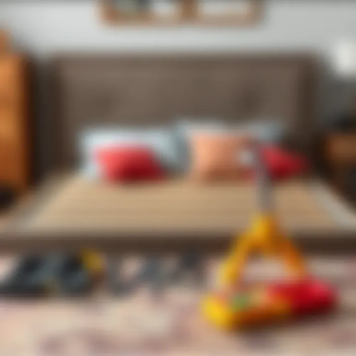 Assembly tools and components laid out for easy setup