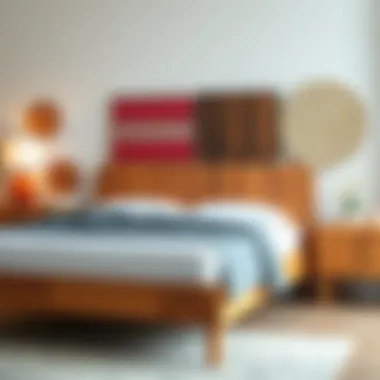 Visual comparison of different materials used in bed frames