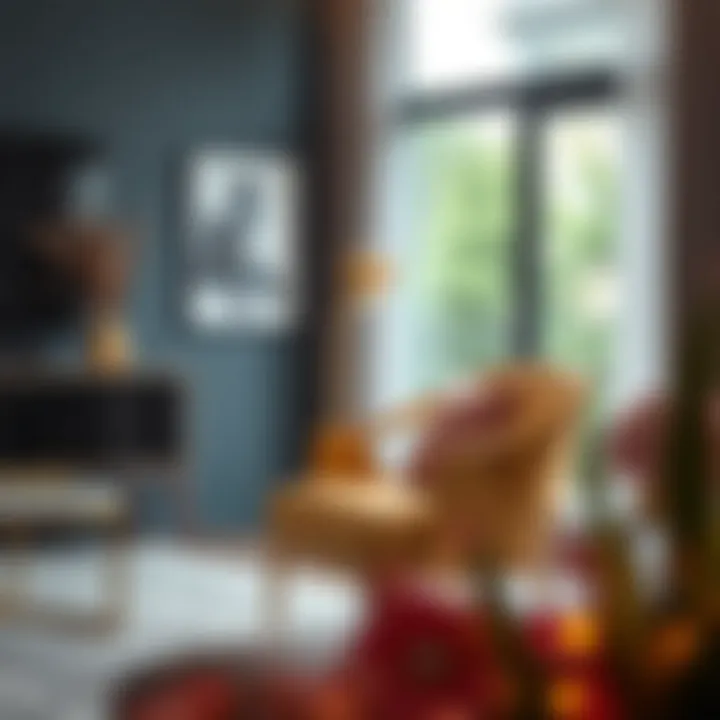 Gold accent chair with arms complementing a contemporary interior design