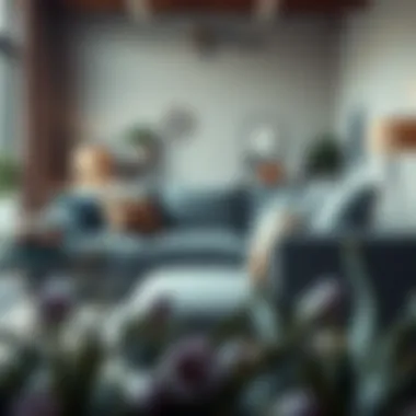 Grey sectional couch in an inviting living space