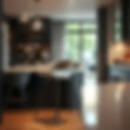 Stylish high chair in a modern kitchen