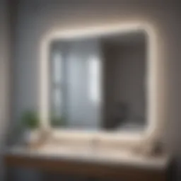 Elegant LED light up mirror showcasing modern design