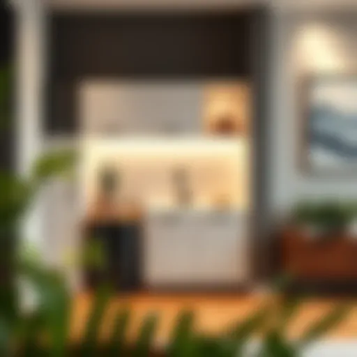 Elegant indoor garbage can cabinet integrating seamlessly with modern decor