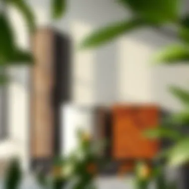 Stylish design showcasing different materials used for garbage can cabinets