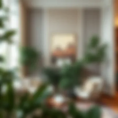 Diverse Selection of Indoor Trees in Stylish Interiors Variety of indoor trees in a stylish home