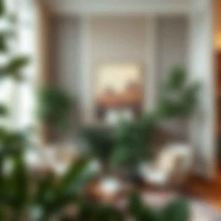 Diverse Selection of Indoor Trees in Stylish Interiors Variety of indoor trees in a stylish home