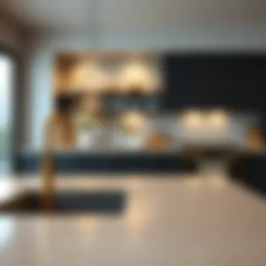 Elegant concrete countertop with a polished finish