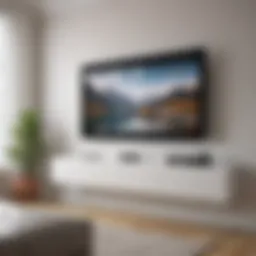 Stylish wall-mounted TV with concealed cords for a sleek look