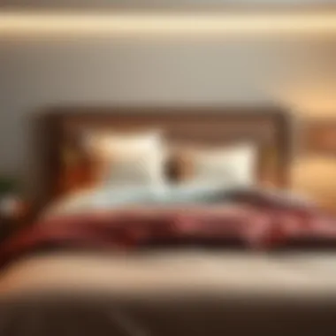 A beautifully styled king size bed with pillow top cover