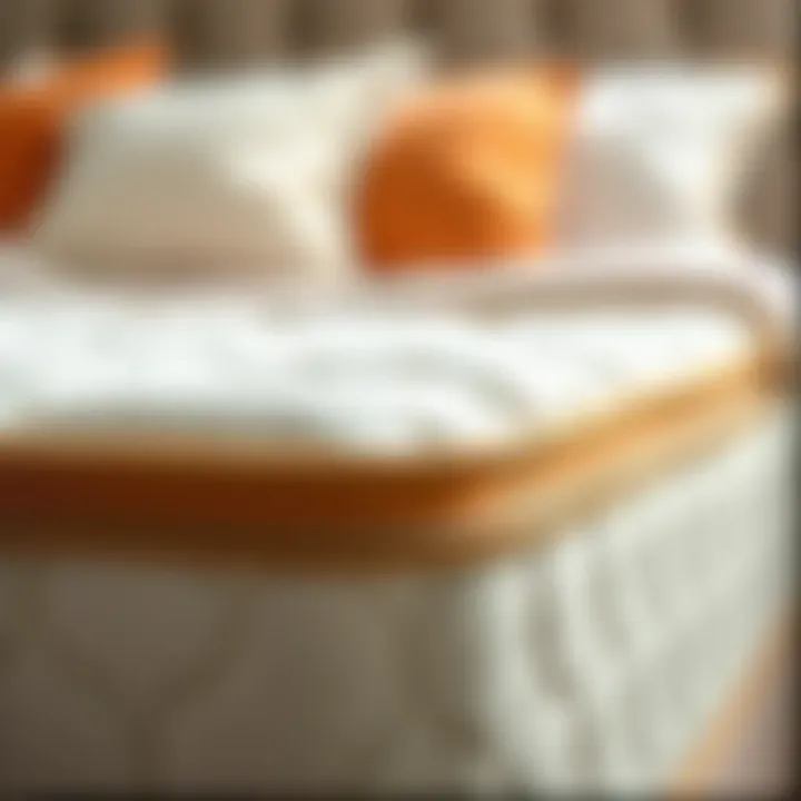 Premium Materials of the Kingdom Mattress Queen Close-up of high-quality materials used in the Kingdom Mattress Queen