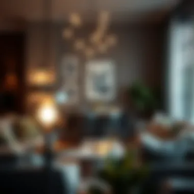 A stylishly lit living room featuring small dimmable light bulbs to create an inviting ambiance.