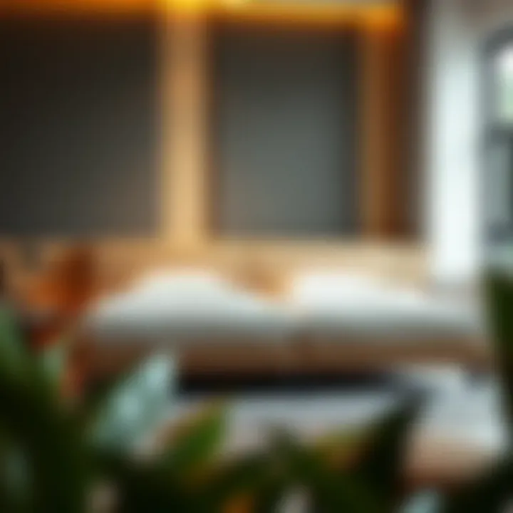 Luxurious twin bed made with premium materials and textures