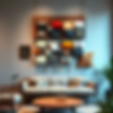 Elegant display of contemporary mail wall hanging showcasing various styles