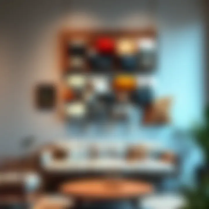 Elegant display of contemporary mail wall hanging showcasing various styles