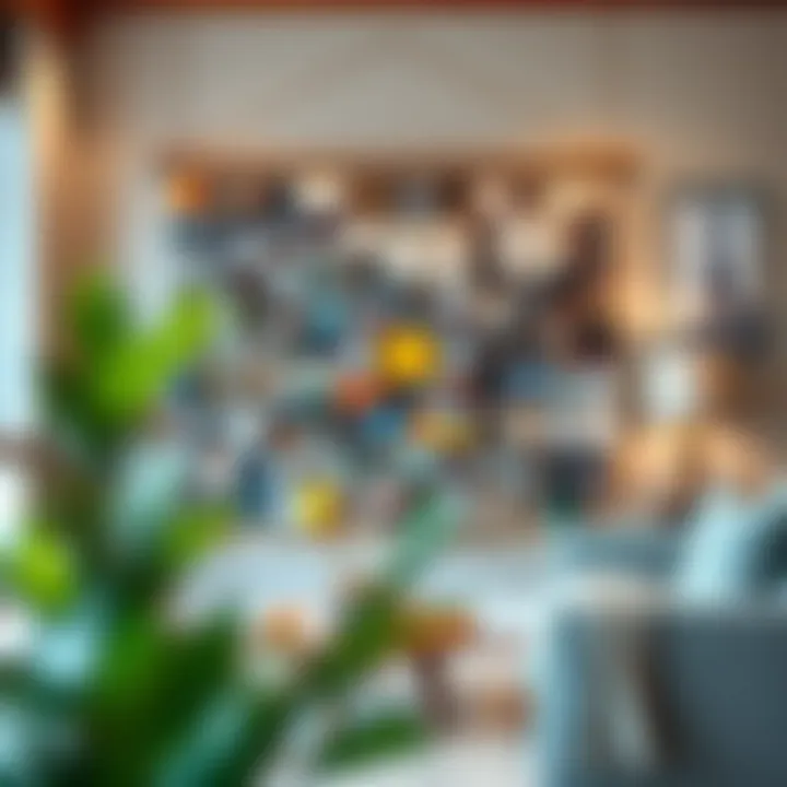 Installation of a mail wall hanging in a modern home setting