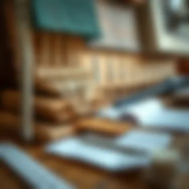 Close-up of materials used in mail wall hanging construction