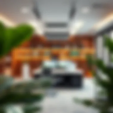 A modern office layout showcasing efficient space utilization