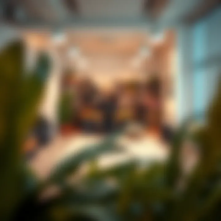 An organized office layout promoting productivity