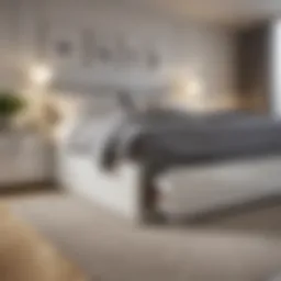 Elegant tall underbed storage solution in a modern bedroom