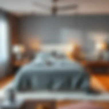 Stylish bedroom featuring microfiber fitted sheets